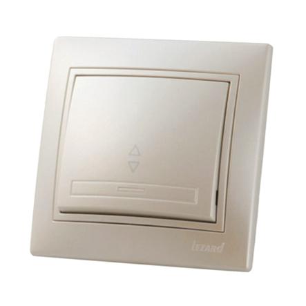 Выключатель проходной Lezard MIRA одноклавишный, жемчужно-белый перламутр, 701-3030-105 - 1