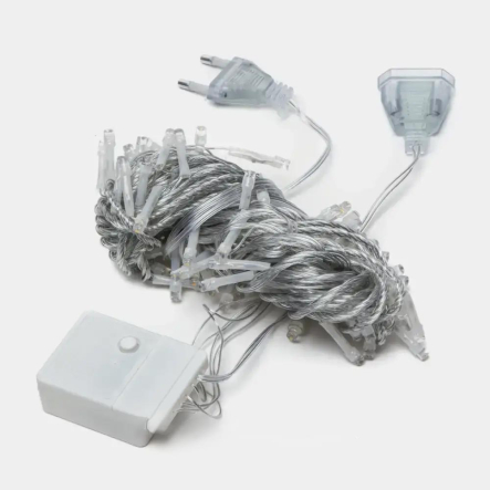 Гирлянда LED "Нить" от сети 25м, 300LED прозрачный шнур RD-7145, Белая
