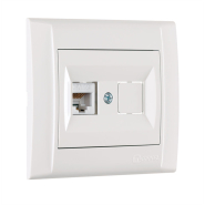 Розетка компьютерная Makel Defne, белая, 42001035