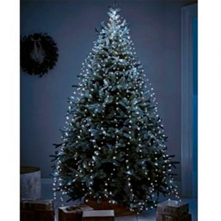 Гирлянда лучи росы/Конский хвост 2 м, 200 Led, 10 ниток, белая на батар.+USB, RV-102 W USB - 1