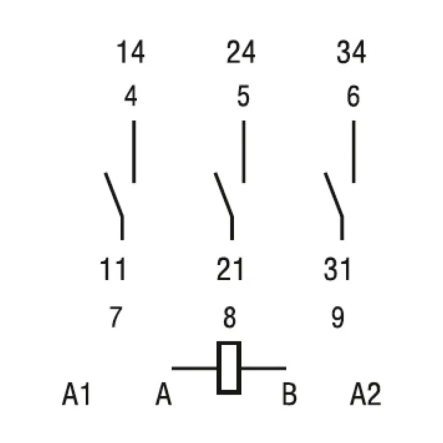 Миниатюрные реле Finder 3НО 24V DC 16А, 628390240300