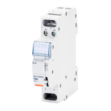 Реле импульсное GEWISS&nbsp;GW&nbsp;D6659, 2NO, AC&nbsp;250&nbsp;В, 16&nbsp;A, 1&nbsp;модуль, GWD6659 - 1