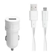 Автомобильное зарядное устройство RIVACASE VA4211 WD1 (White), 1USB, кабель micro USB, белое