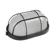 Світильник IEK НВП 1202, 100W, чорний/овал, метал, з гратами, IP54, LNPP0-1202-1-100-K02