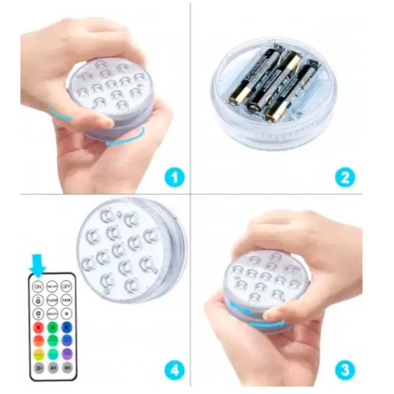 Светильник универсальный, подсветка для бассейнов RGB 16 цветов + пульт EL-2070