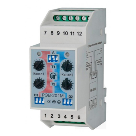 Багатофункціональне реле часу Novatek-Electro РЕВ-201M 7А 24В, 220В - 1