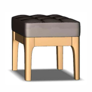 Пуф Мебус Прайм 400х400х430 мм, ольха, трюфель, ткань Lucky23