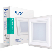 Светильник светодиодный FERON AL2111, 12W, 5000K, 960Lm, квадратный, встраиваемый, 6246