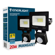 Прожектор LED ENERLIGHT MANGUST 20W, 6500K, IP65, 1600Лм, з датчиком