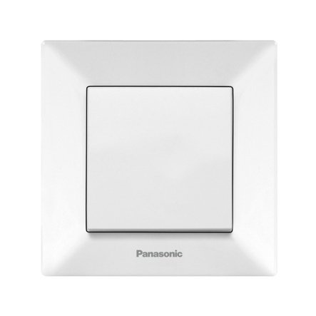Выключатель одноклавишный Panasonic Arkedia Slim, белый, 00012WH - 1