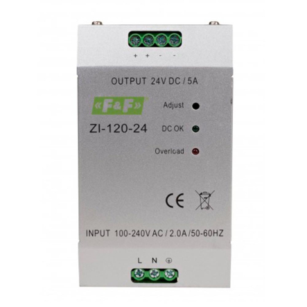 Блок питания F&F ZI-120-24V, 120Вт, 5А, 24В - 1