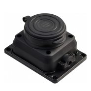 Розетка каучукова АСКО-УКРЕМ із захисною кришкою, 2Р+PE, зовнішньої установки, 16А, IP44, A0250010005