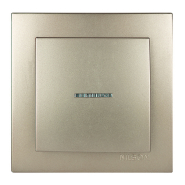 Выключатель одноклавишный с подсветкой золото, NILSON+Touran, 24007/15