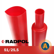 Трубка термоусаджувальна RADPOL, RCH1 51/25,5Х1-К червона