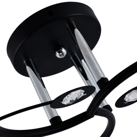 Люстра VALESO V DA5145B/3 Black Chrome на 3 плафона