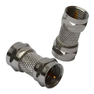 Перехідник шт.ант.F-шт.ант.F, корпус металевий, мідний