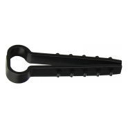 Дюбель-хомут АСКО-УКРЕМ під плоский кабель 12х6 мм, чорний (уп.100шт)