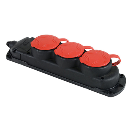 Кассета 3 гнезда трехфазная (Каучук) (DE-PA) - 1