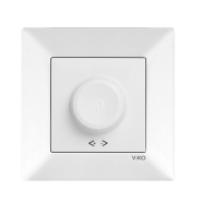 Світлорегулятор поворотний 1000 Вт, VIKO Meridian, 90970069-WH, білий
