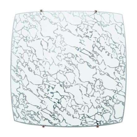 Світильник настінно-стельовий ДеКоРа, Модерн, Е27, 2х60W, 300х300 мм, білий, 47089 - 1