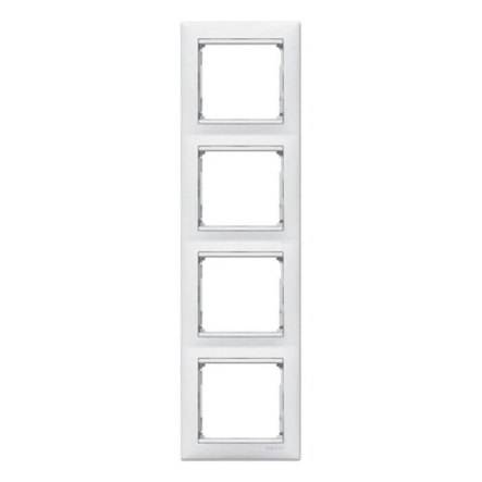 Рамка четверна вертикальна LEGRAND Valena, 774458, біла - 1