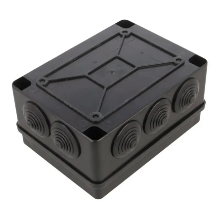 Коробка распределительная PAWBOL S-BOX 406C, 190х140х70, IP65, 10 сальников, черная