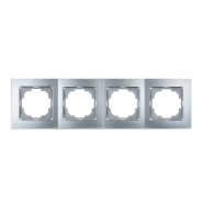 Рамка Nilson Touran четверная универсальная серебро, 24130094