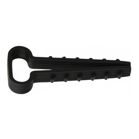 Дюбель-хомут АСКО-УКРЕМ під плоский кабель 14х6 мм, чорний (уп.100шт) - 1