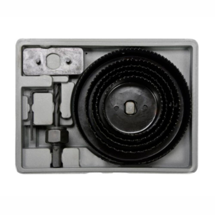 Набір корончастих свердлів по дереву Vorel 64-127мм 8шт - 1