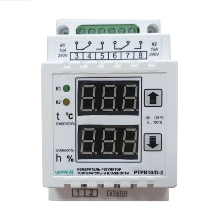 Регулятор вологості терморегулятор двоканальний Укрреле РТРВ-10/D-2 - 1