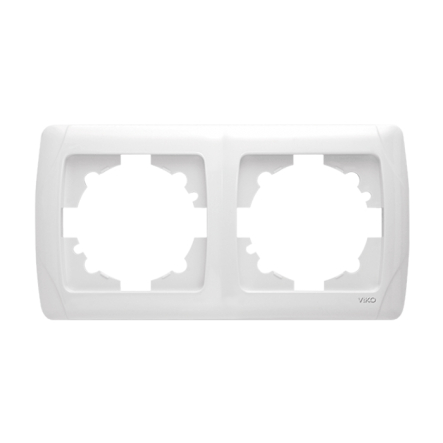 Рамка подвійна горизонтальна VIKO CARMEN, 90571102, біла - 1