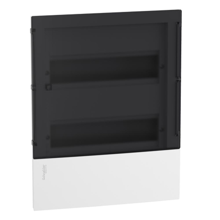 Щит распределительный врезной Schneider Electric Mini Pragma на 24 модуля (2х12) прозрачная дверь, MIP22212S - 1