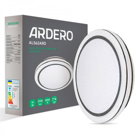 Светильник LED ARDERO AL562ARD 36W, 2700Lm, 5000K, 380х65мм, IP20, звездное небо, 8010 - 1