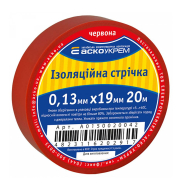 Изолента 0,13мм х 19мм х 20м, красная, АСКО-УКРЕМ, A0150020042
