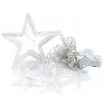 Гирлянда штора Звезды, 3*1 м, золотые, 8 режимов мерцания, ZABI-6