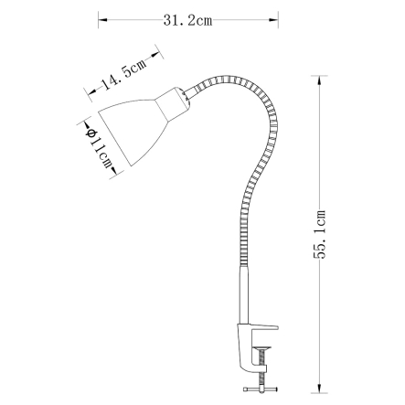 Настольная лампа Violux, LIANA, Е27, серая, 510102