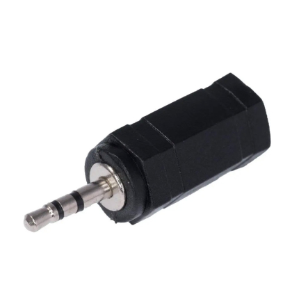 Переходник шт.2.5 стерео-гн.3.5 стерео, корпус пластик - 1
