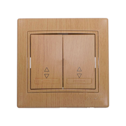 Вимикач прохідний Lezard MIRA двоклавішний, Дуб класичний матовий, 701-5151-106 - 1