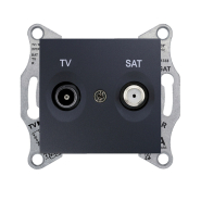 Розетка TV/SAT кінцева 1db Schneider Electric Sedna, графіт, SDN3401670