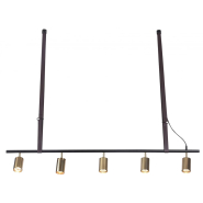 Люстра Azzardo AZ2637, Biram 5xGU10x40W, 180x120 см, чорний/золото