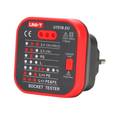 Тестер розеток UNI-T UT07B-EU - 1