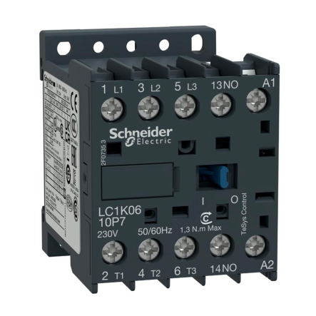 Контактор Schneider Electric K, LC1K1610B7, 3P,16А,НО,24В 50/60Гц - 1