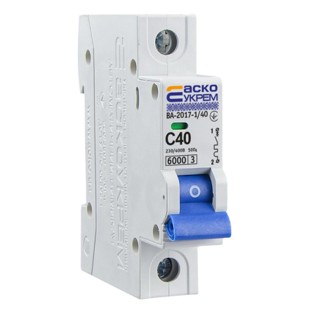 Автоматический выключатель АСКО-УКРЕМ ВА-2017 1р, 40А С, A0010170007