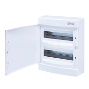 Щит зовнішній розподільний ETI ECT 24PO, 24 модулі, пластиковий, з білими дверцятами, 1101008