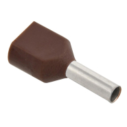 Наконечник-гільза НГИ2 1,5-8 с изолированным фланцем, ІEK, UTE10-4-D2-4-100, коричневый (20шт,)