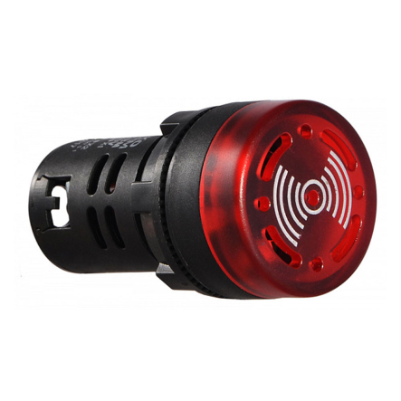 Зумер мигающий АСКО-УКРЕМ AD22-22 BM/r 220В АС Красный, A0140030159