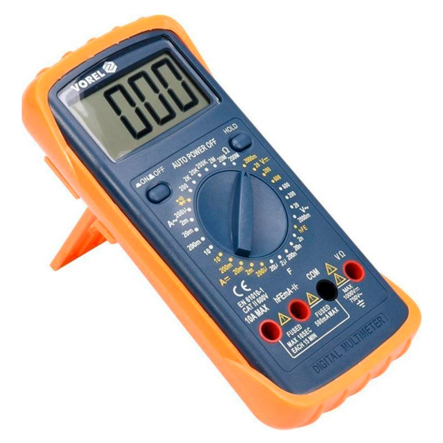 Мультиметр для измерения электрических параметров цифровой VOREL 81783, высота цифр 25 мм