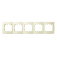 Рамка Lezard LESYA пятиместная, горизонтальная, крем, 705-0300-150