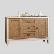 Комод Мебус Баварія 3Ш2Д, 1400х460х830 мм, дуб, ваніль/лофт