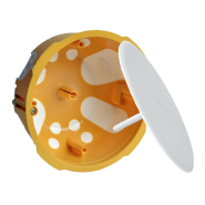 Коробка розподільна під гіпсокартон KOPOS KO 97/LD_NA, Ø104х105х55 мм, з виводами жовта